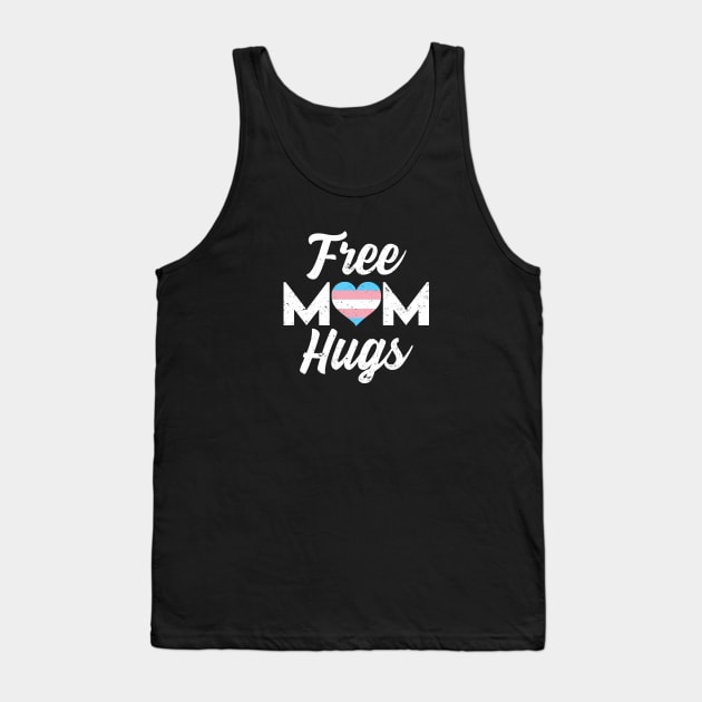 Free Mom Hugs - Transgender Pride Flag Tank Top by jpmariano